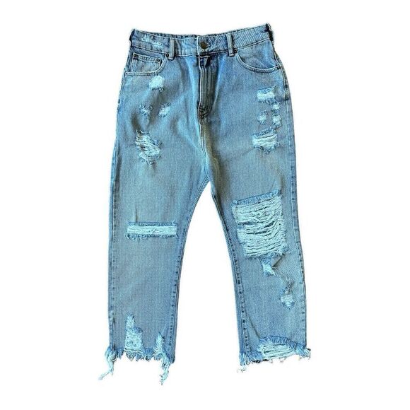 Retrofete SER.O.YA Made in Italy Omar Drop Crotch Boyfriend Jeans 26”x22” - Picture 1 of 5